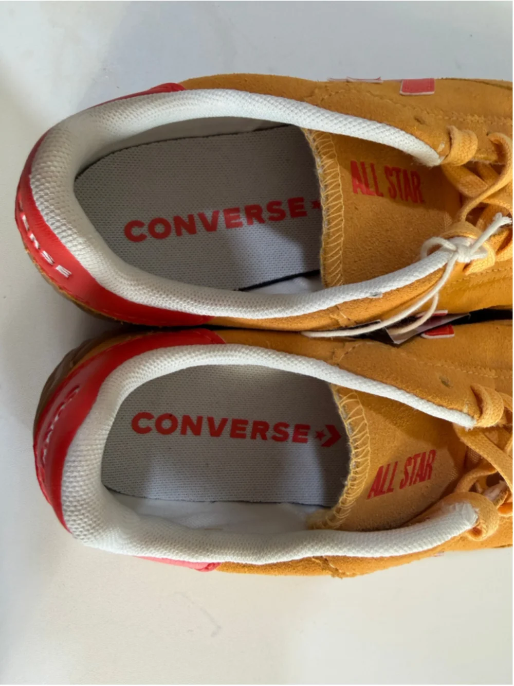 Converse Run Star Trainer Suede Sneakers Mustard Yellow Gum Sole Unisex